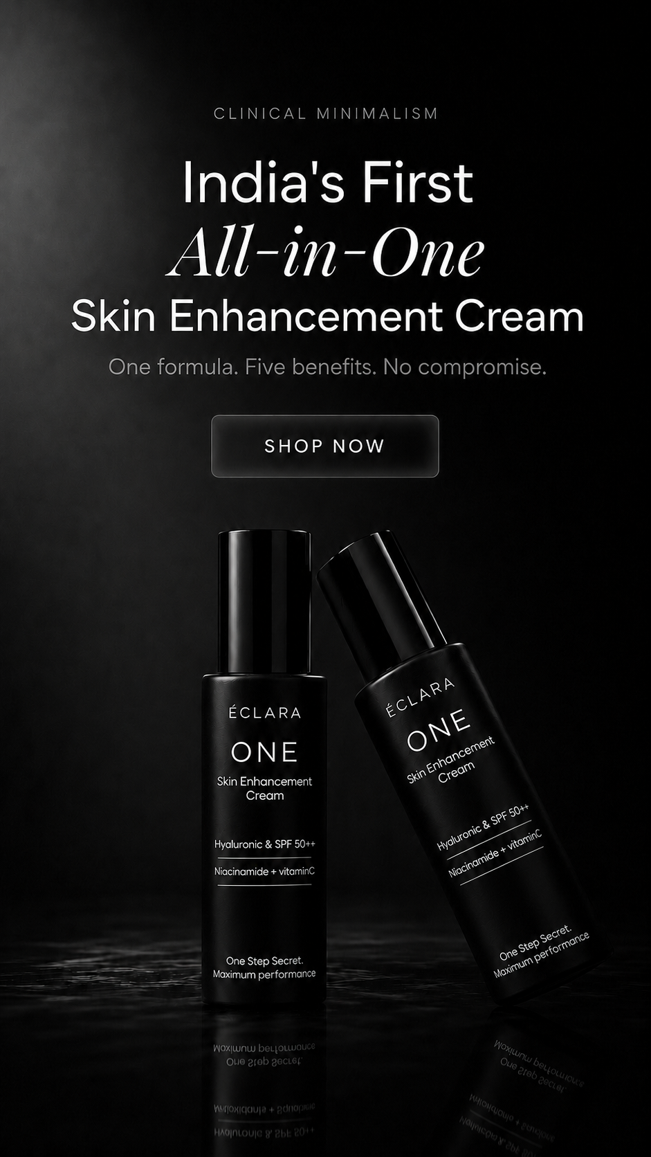 ÉCLARA SKN — Minimalist Clinical-Grade Skincare mobile hero banner